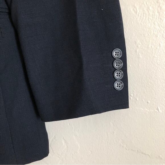 Alfani Classic Fit Dark Navy Blue Notched Collar  Two Button Pockets Suit Jacket - Picture 11 of 11